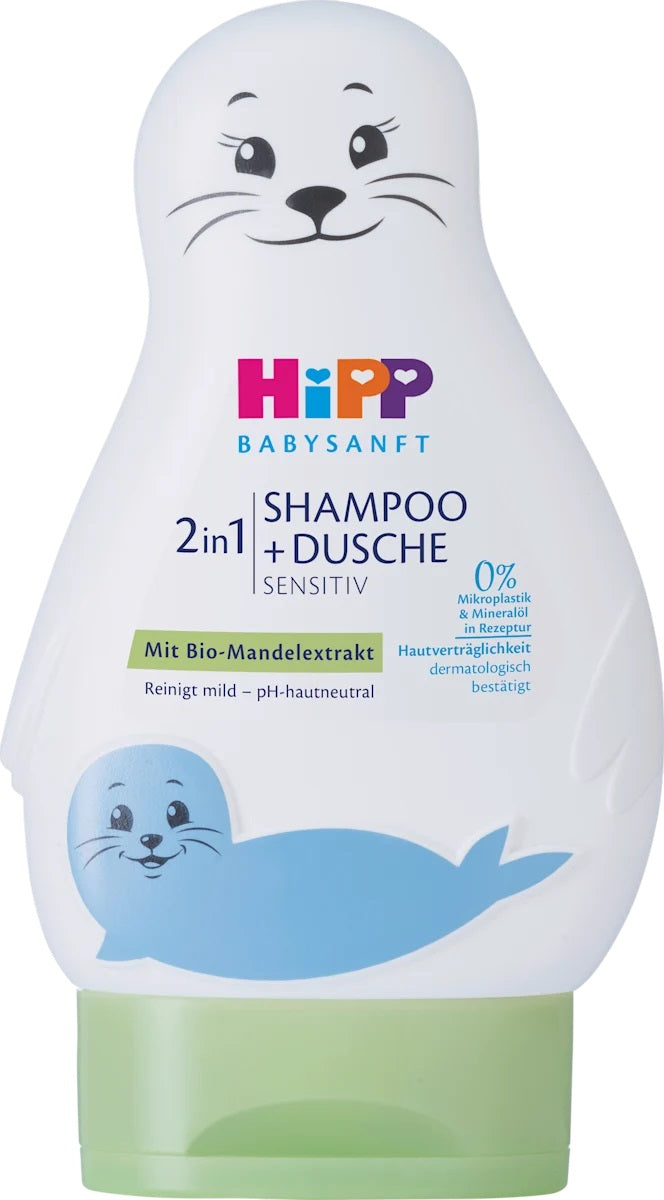 Shampoing et gel douche bébé 2 en 1 Peaux sensibles, 200 ml